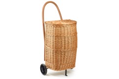 Koš na dřevo proutěný na kolečkách Farmer I.